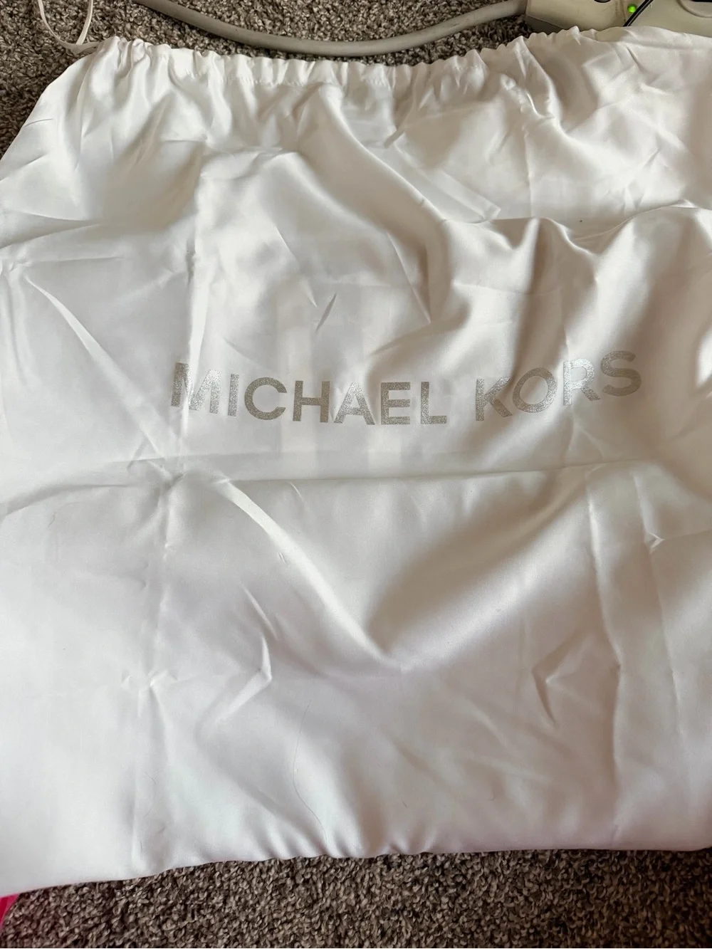 Michael Kors Black and White Signature Stripe Tote with Matching Wallet